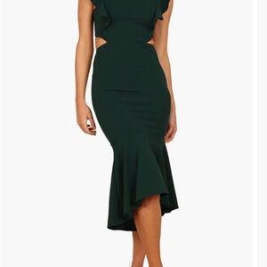 Petal & Pup Dark Green High Low Dress